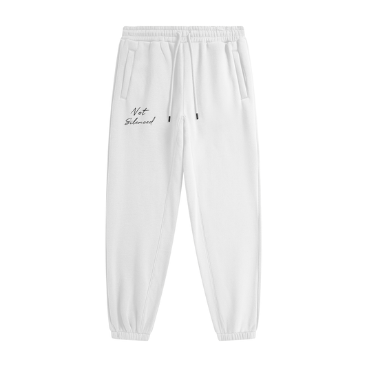 Not silenced all white sweatpants